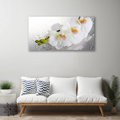 Canvas Wall art Flowers floral white