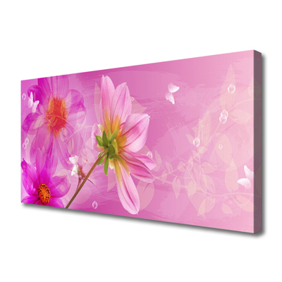 Canvas Wall art Flowers floral pink