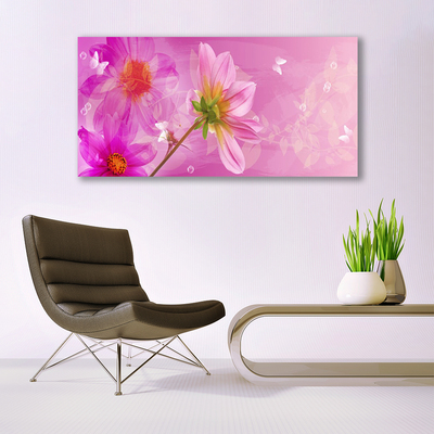 Canvas Wall art Flowers floral pink