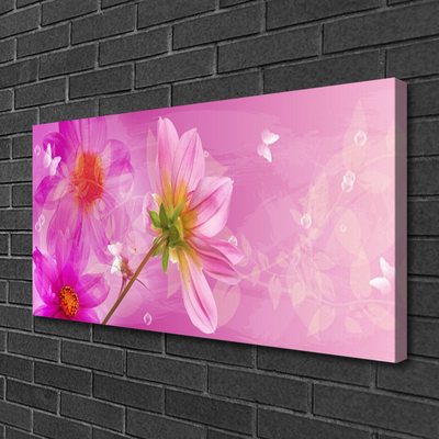 Canvas Wall art Flowers floral pink