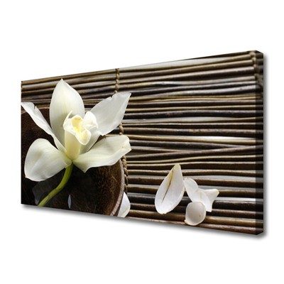 Canvas Wall art Flower floral white