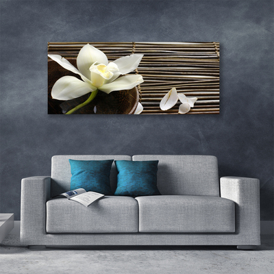 Canvas Wall art Flower floral white