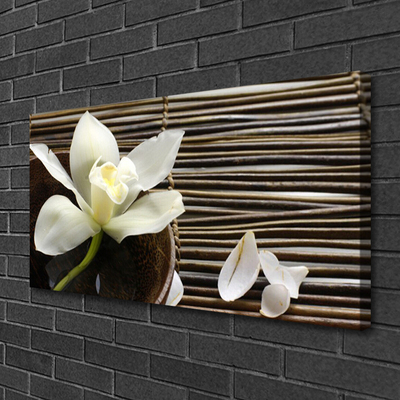 Canvas Wall art Flower floral white