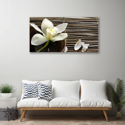 Canvas Wall art Flower floral white