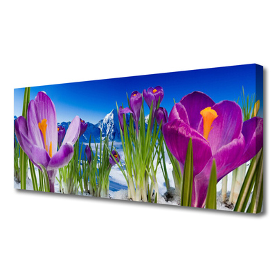 Canvas Wall art Flowers floral pink green