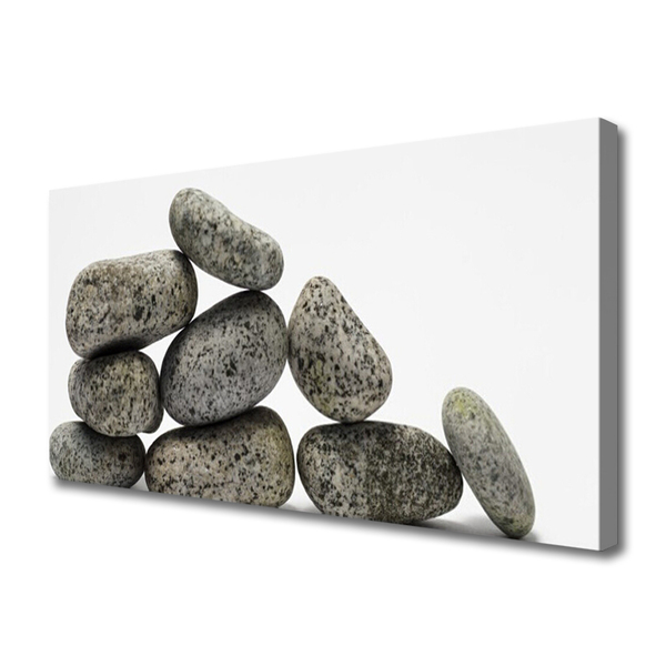 Canvas Wall art Stones art grey