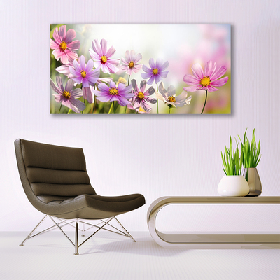 Canvas Wall art Flowers floral pink green