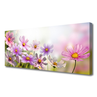 Canvas Wall art Flowers floral pink green