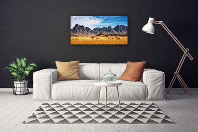 Canvas Wall art Desert landscape yellow brown