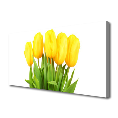 Canvas Wall art Tulips floral yellow