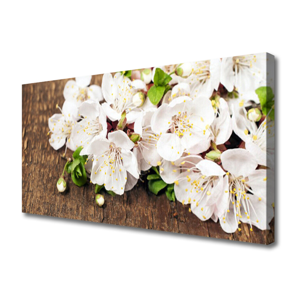 Canvas Wall art Flowers floral white