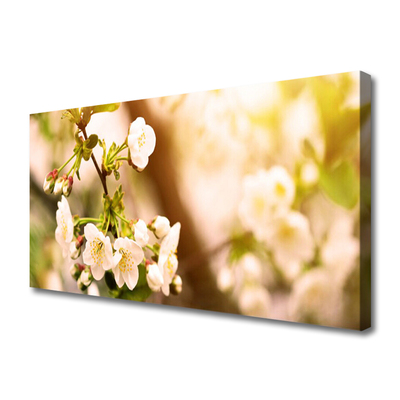 Canvas Wall art Flowers floral white