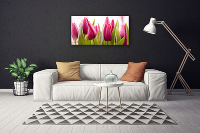 Canvas Wall art Tulips floral red