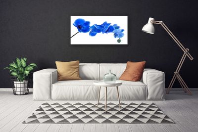 Canvas Wall art Flower floral blue