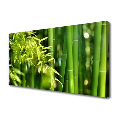 Canvas Wall art Bamboo leaves floral green