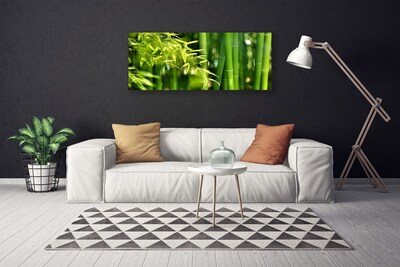 Canvas Wall art Bamboo leaves floral green