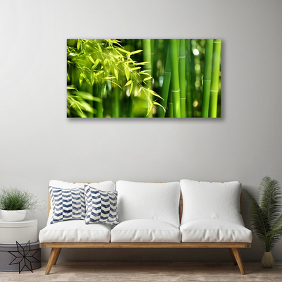 Canvas Wall art Bamboo leaves floral green