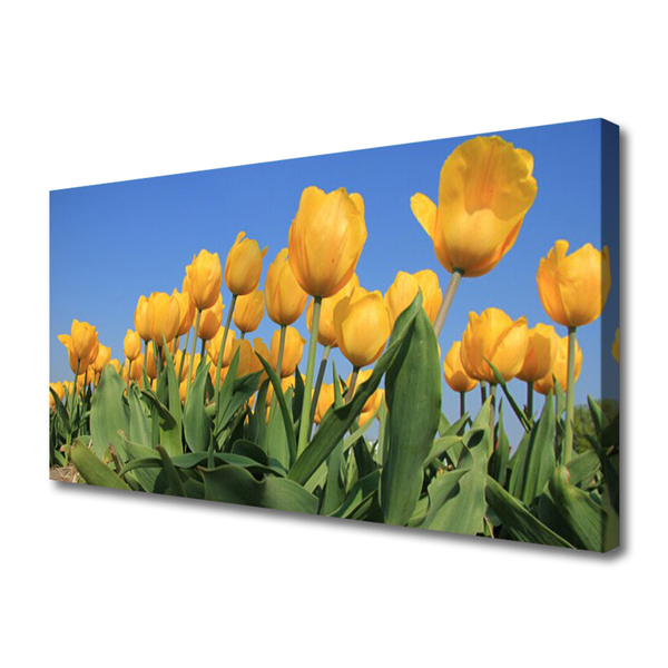 Canvas Wall art Tulips floral yellow