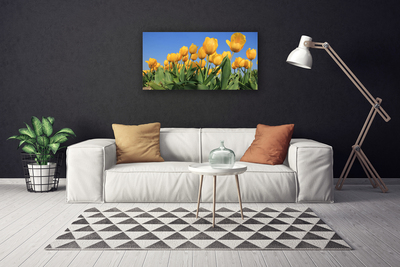 Canvas Wall art Tulips floral yellow