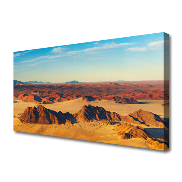 Canvas Wall art Desert landscape brown yellow