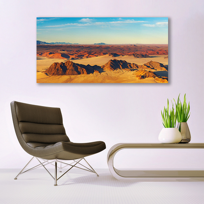 Canvas Wall art Desert landscape brown yellow