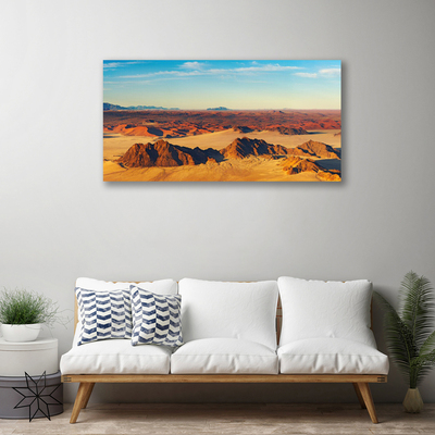 Canvas Wall art Desert landscape brown yellow