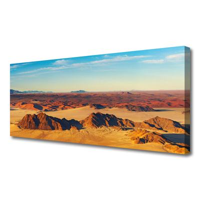 Canvas Wall art Desert landscape brown yellow