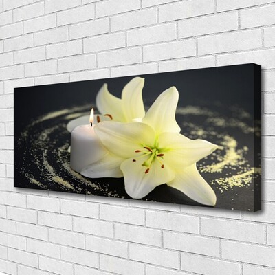 Canvas Wall art Flower floral white yellow