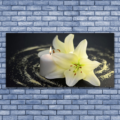 Canvas Wall art Flower floral white yellow