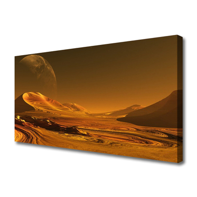 Canvas Wall art Desert landscape yellow