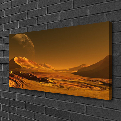 Canvas Wall art Desert landscape yellow