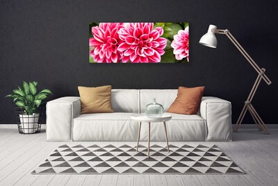 Canvas Wall art Flowers floral red white