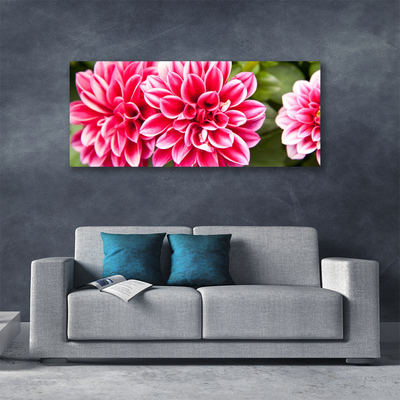 Canvas Wall art Flowers floral red white