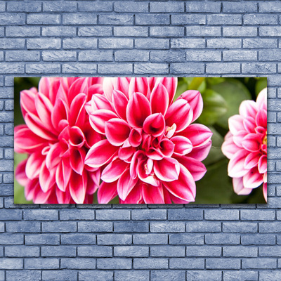 Canvas Wall art Flowers floral red white