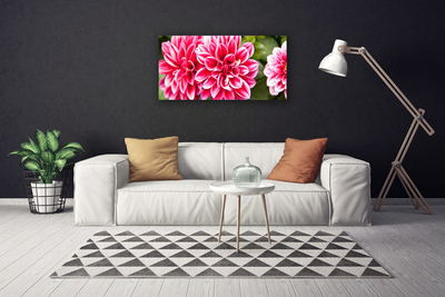 Canvas Wall art Flowers floral red white