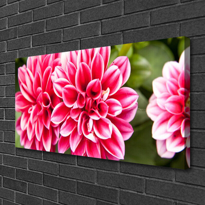 Canvas Wall art Flowers floral red white