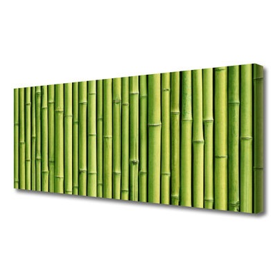 Canvas Wall art Bamboo canes floral green