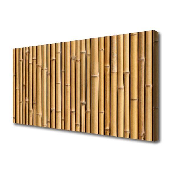 Canvas Wall art Bamboo canes floral yellow