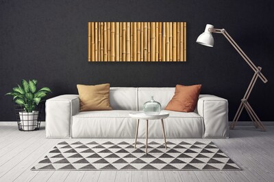 Canvas Wall art Bamboo canes floral yellow