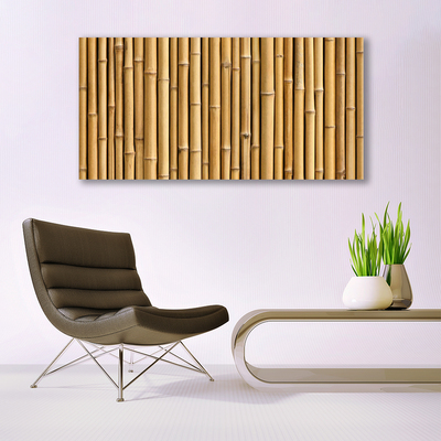 Canvas Wall art Bamboo canes floral yellow