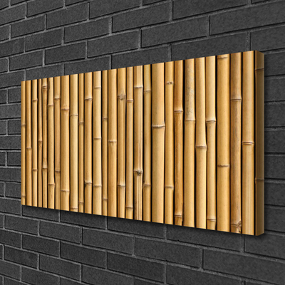 Canvas Wall art Bamboo canes floral yellow