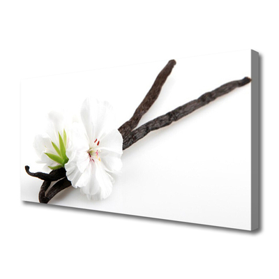 Canvas Wall art Flower floral white