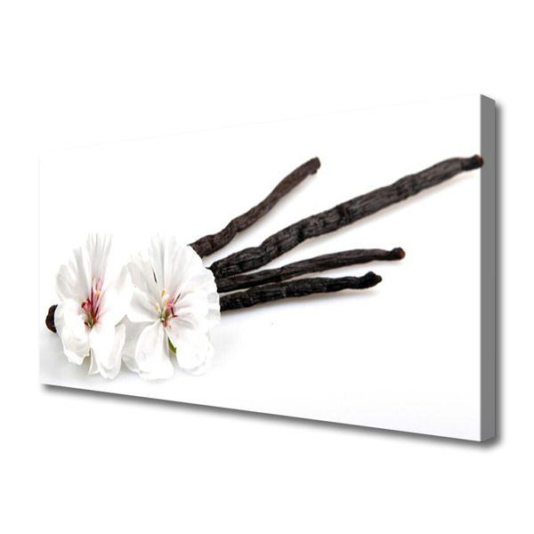 Canvas Wall art Flower floral white