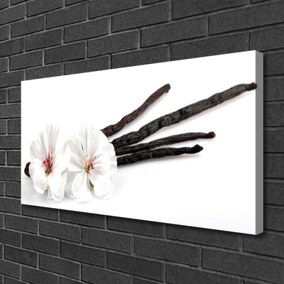 Canvas Wall art Flower floral white