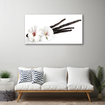 Canvas Wall art Flower floral white