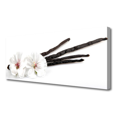 Canvas Wall art Flower floral white