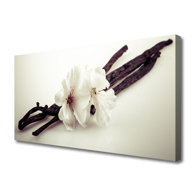 Canvas Wall art Flowers floral white