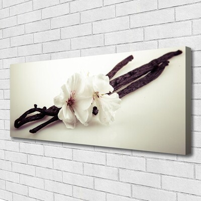 Canvas Wall art Flowers floral white