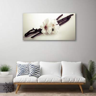 Canvas Wall art Flowers floral white