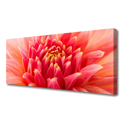 Canvas Wall art Flower floral orange